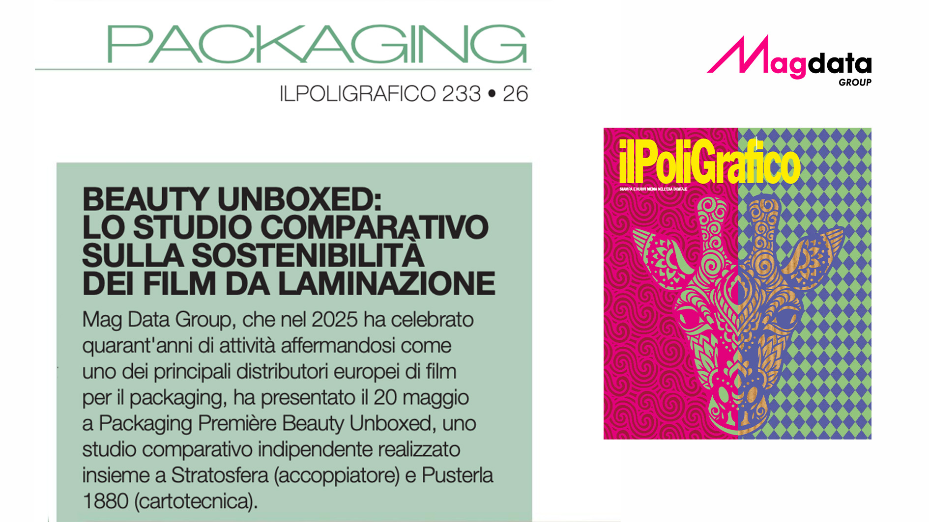 Nel nuovo numero del Poligrafico si parla di Beauty Unboxed